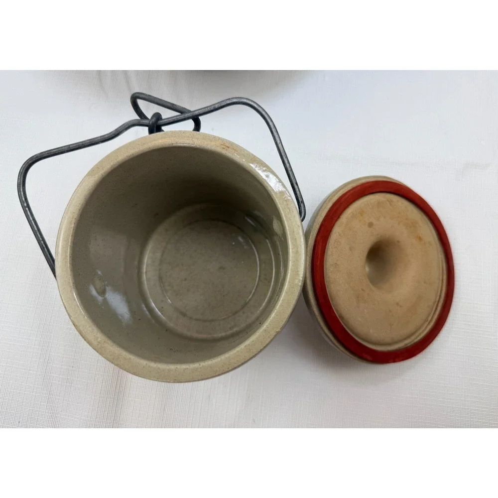Stoneware Butter Cheese Crock The Great Seal the United States America VTG *READ